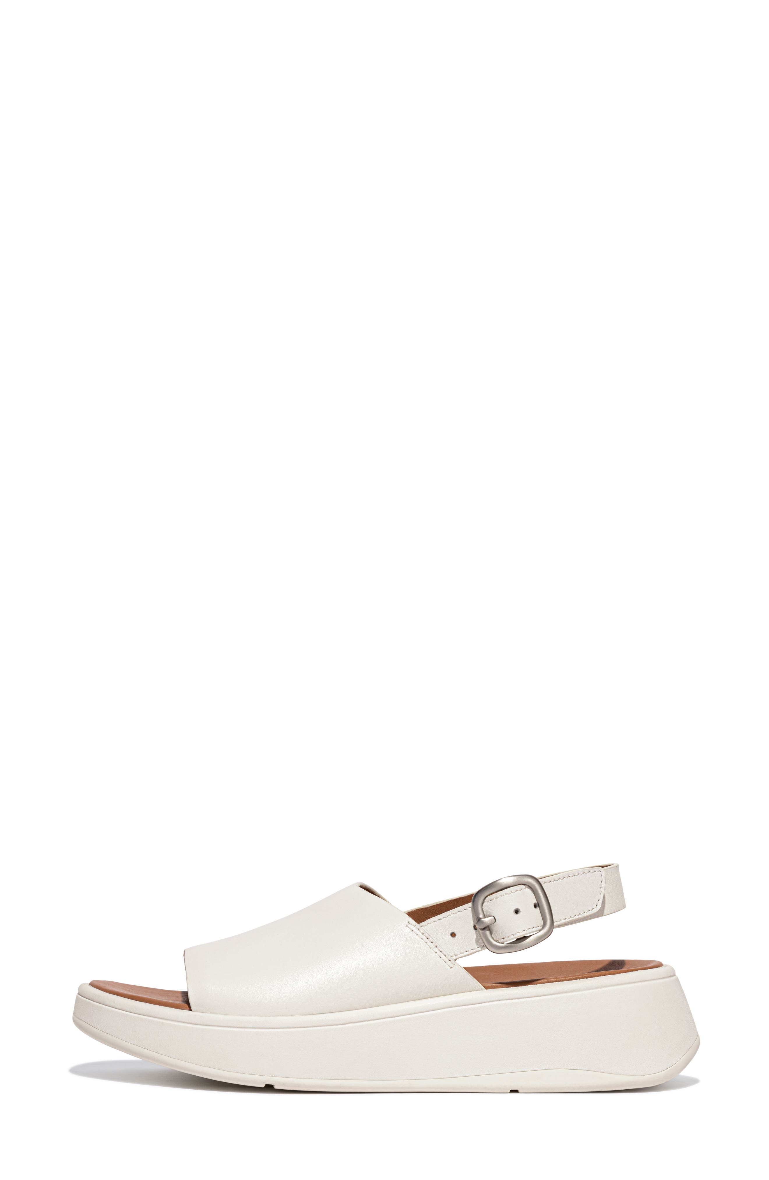 FitFlop F-Mode Flatform Slingback Sandal, Alternate, color, Cream