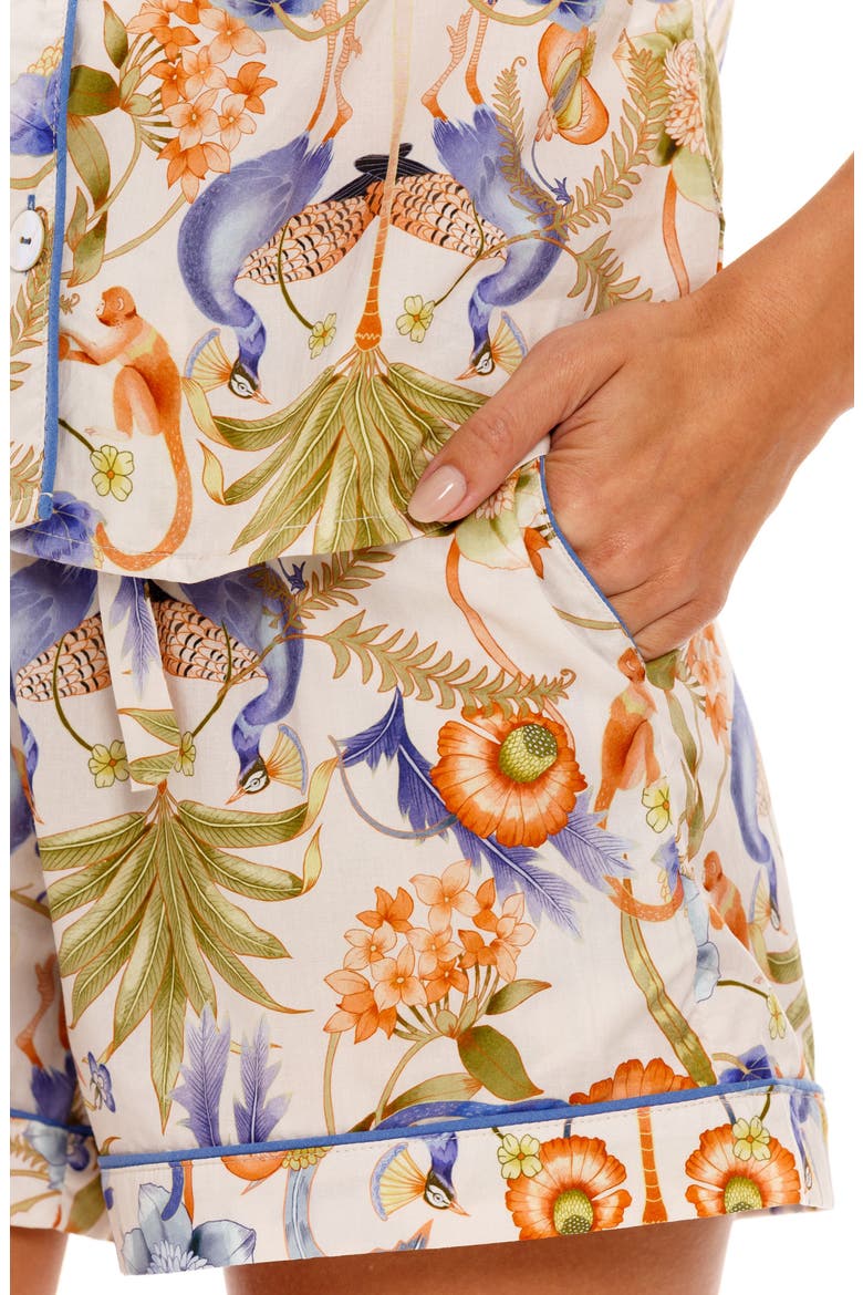 Nina Jungle Short Pajamas, Alternate, color, BLUE