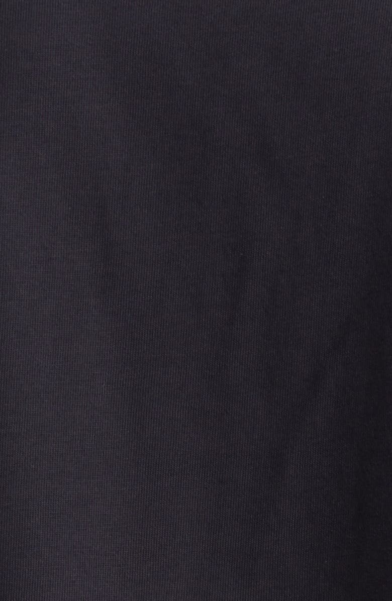 Moncler Leather Logo Patch Cotton T-Shirt, Alternate, color, Dark Navy Blue