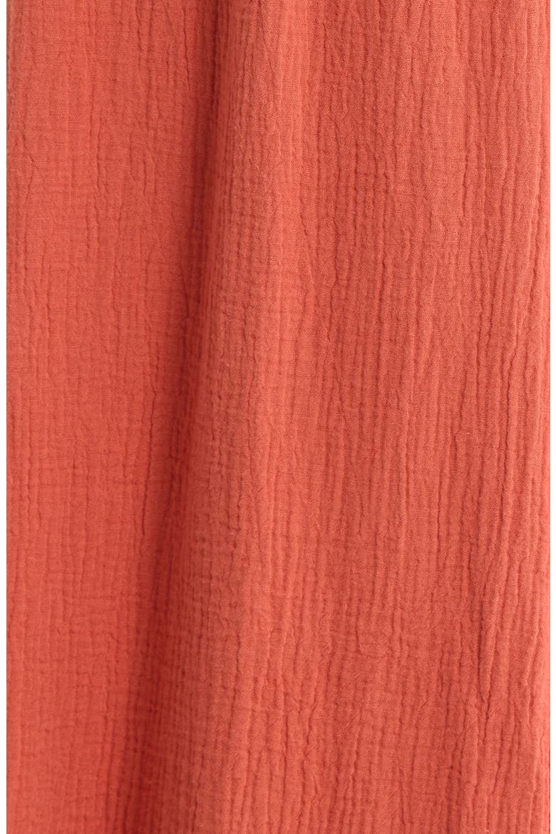 Smocked Waist Cover-Up Palazzo Pants, Alternate, color, CAYENNE