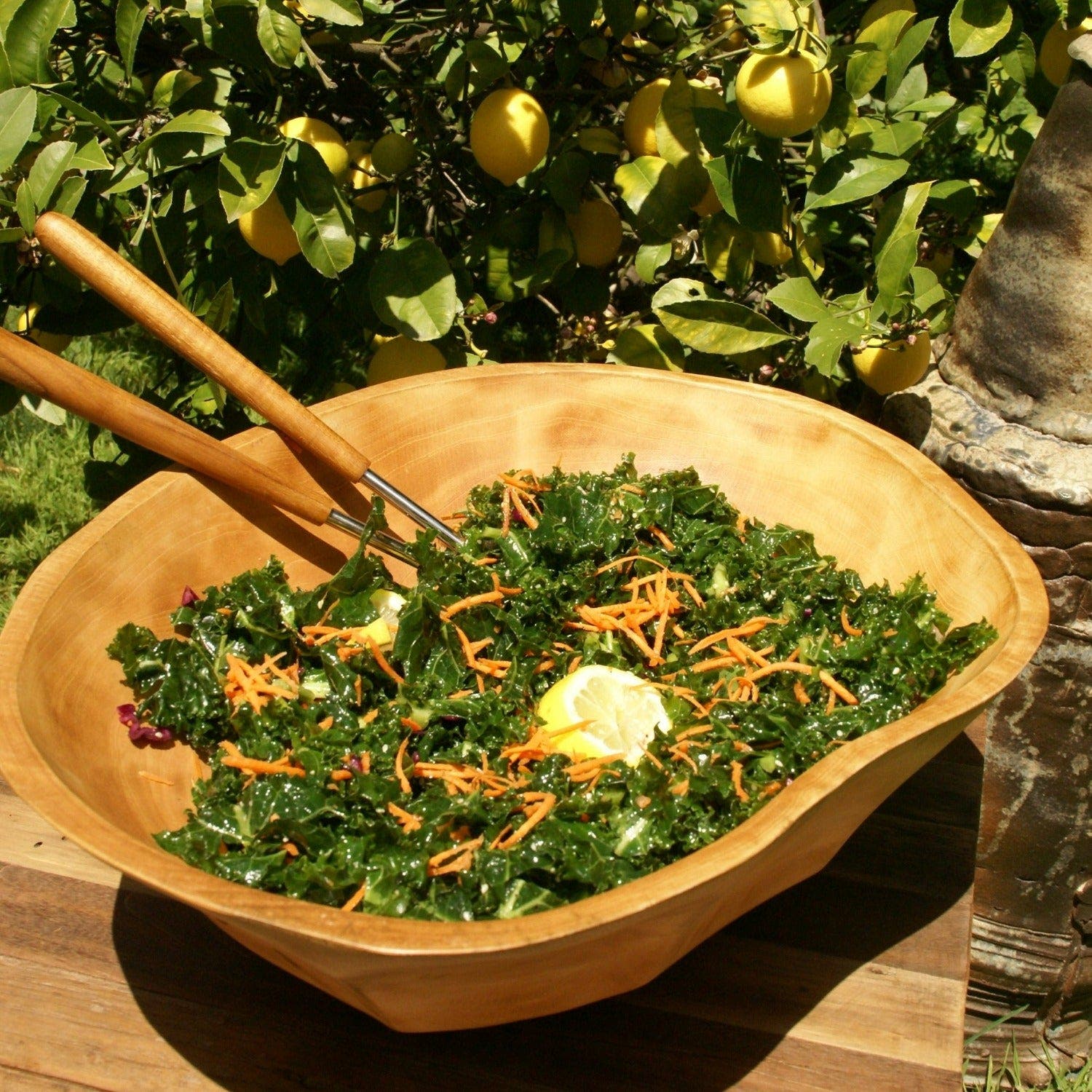 Be Home Kiln Mango Wood Curved Bowl | Nordstrom