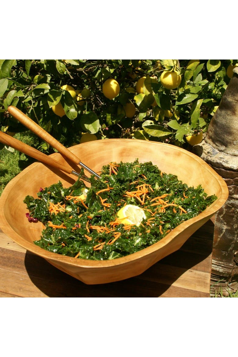 Kiln Mango Wood Curved Bowl, Alternate, color, Mango