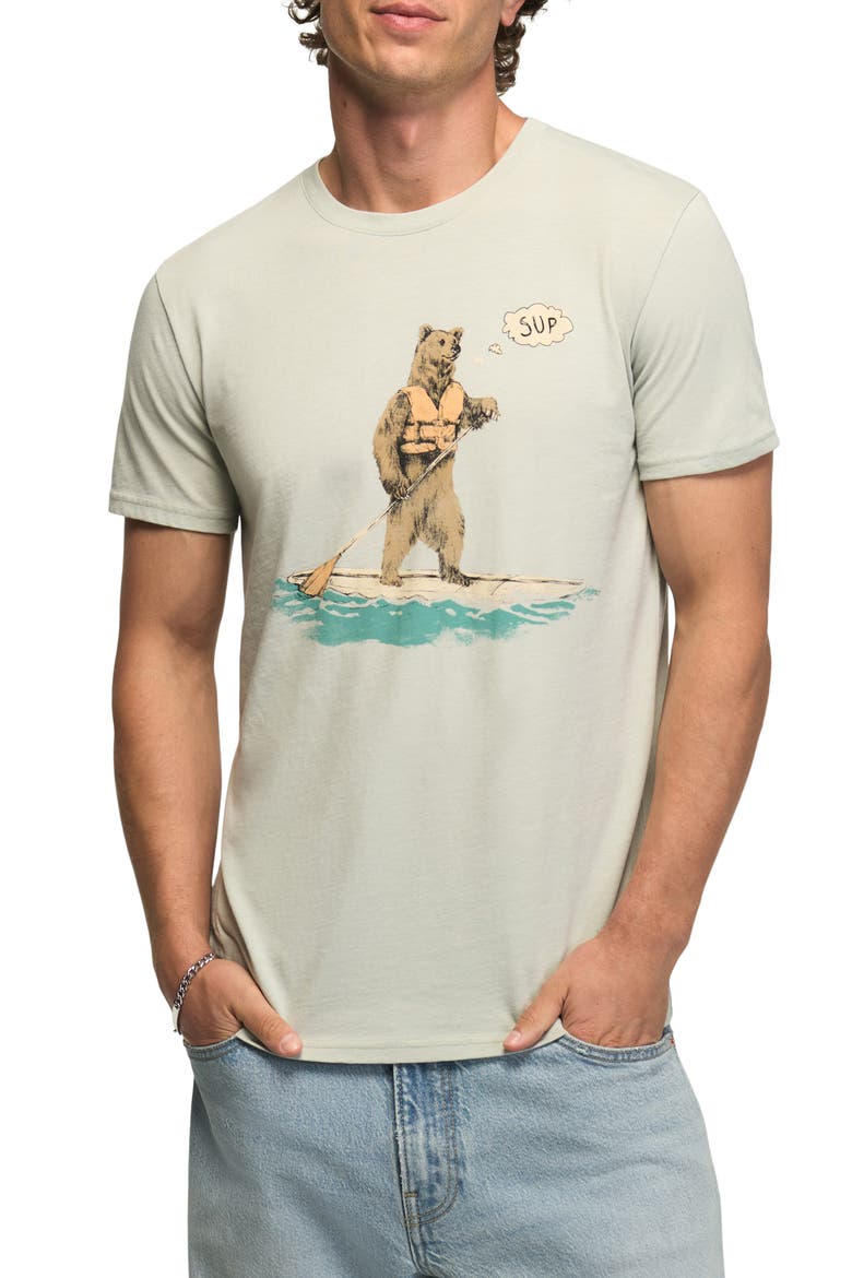 Sup Bear Cotton Blend Graphic T-Shirt, Main, color, PURITAN GRAY