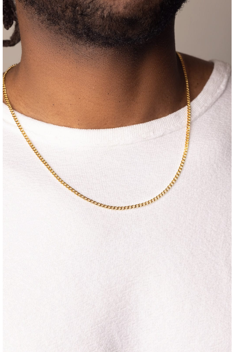 Cuban Link Chain Necklace, Alternate, color, Gold