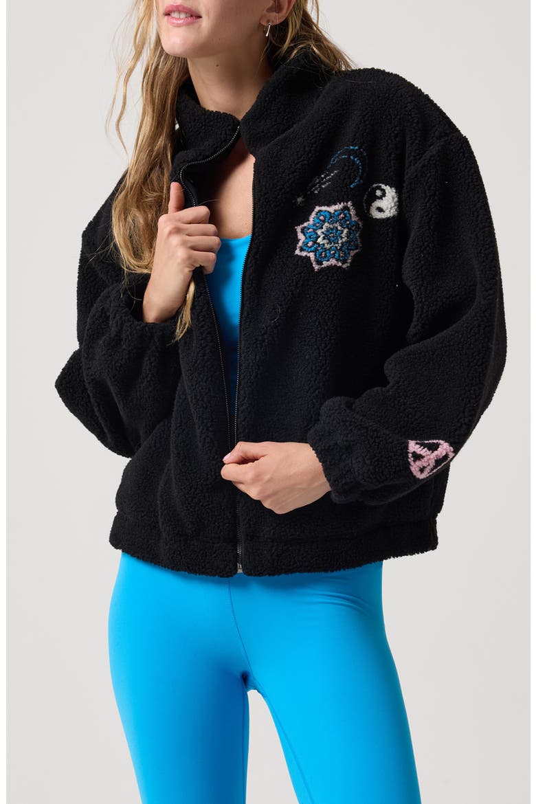 Addison Night Life Fleece Jacket, Main, color, BLACK