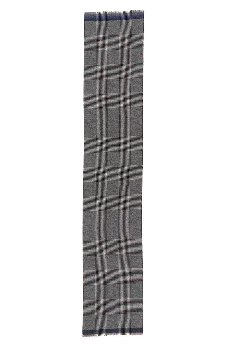 Andrew Stewart Glen Plaid Cashmere Scarf, Alternate, color,