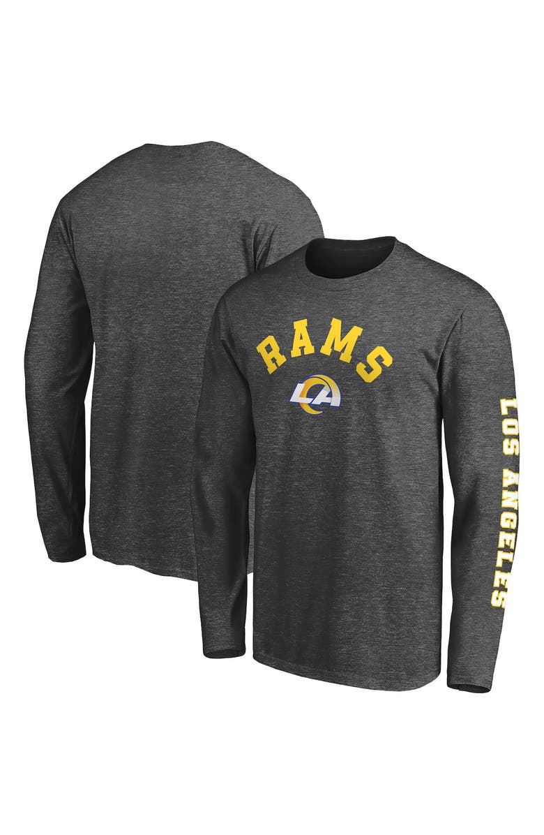 FANATICS Men's Fanatics Branded Heathered Charcoal Los Angeles Rams Big & Tall City Long Sleeve T-Shirt, Alternate, color, 
