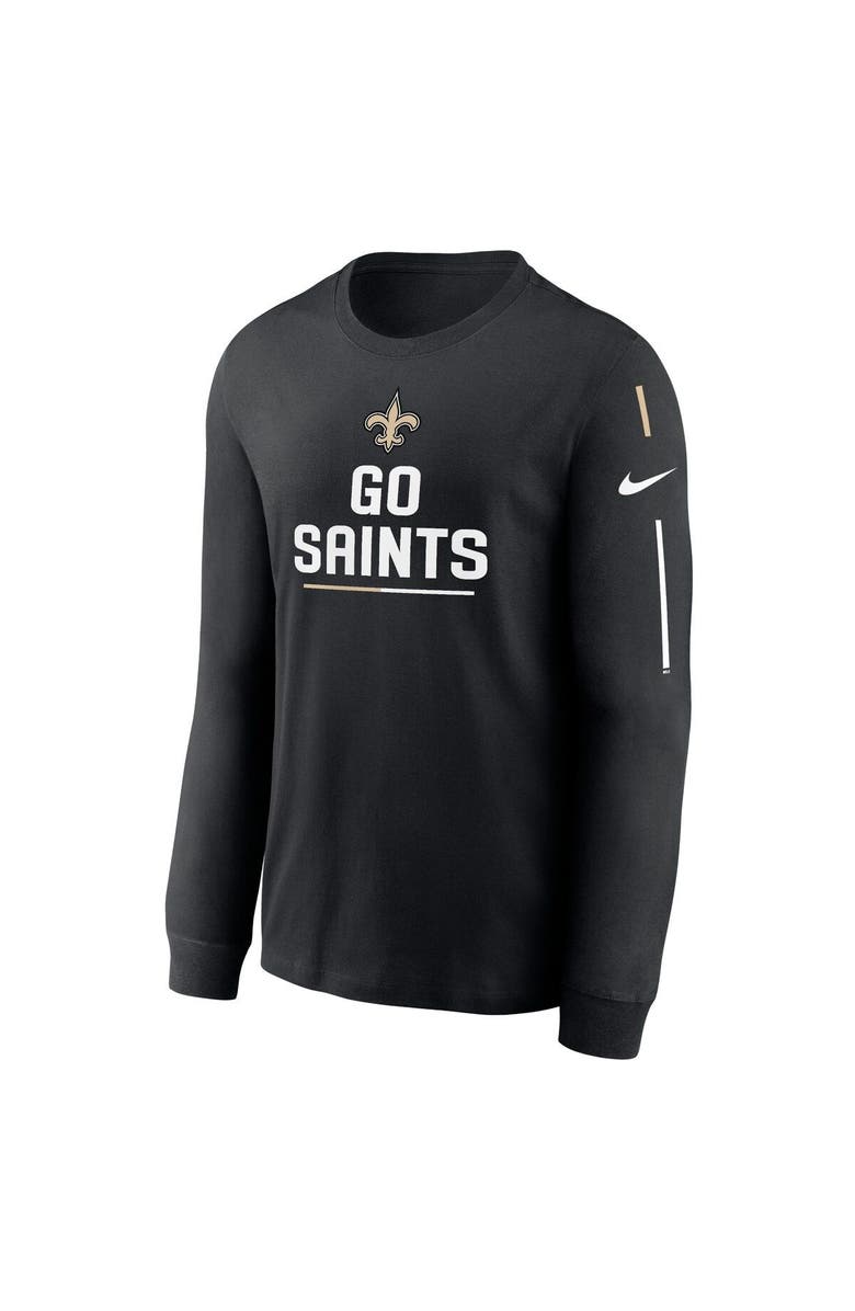 Nike Men's Nike Black New Orleans Saints Team Slogan Long Sleeve T-Shirt, Alternate, color, Black