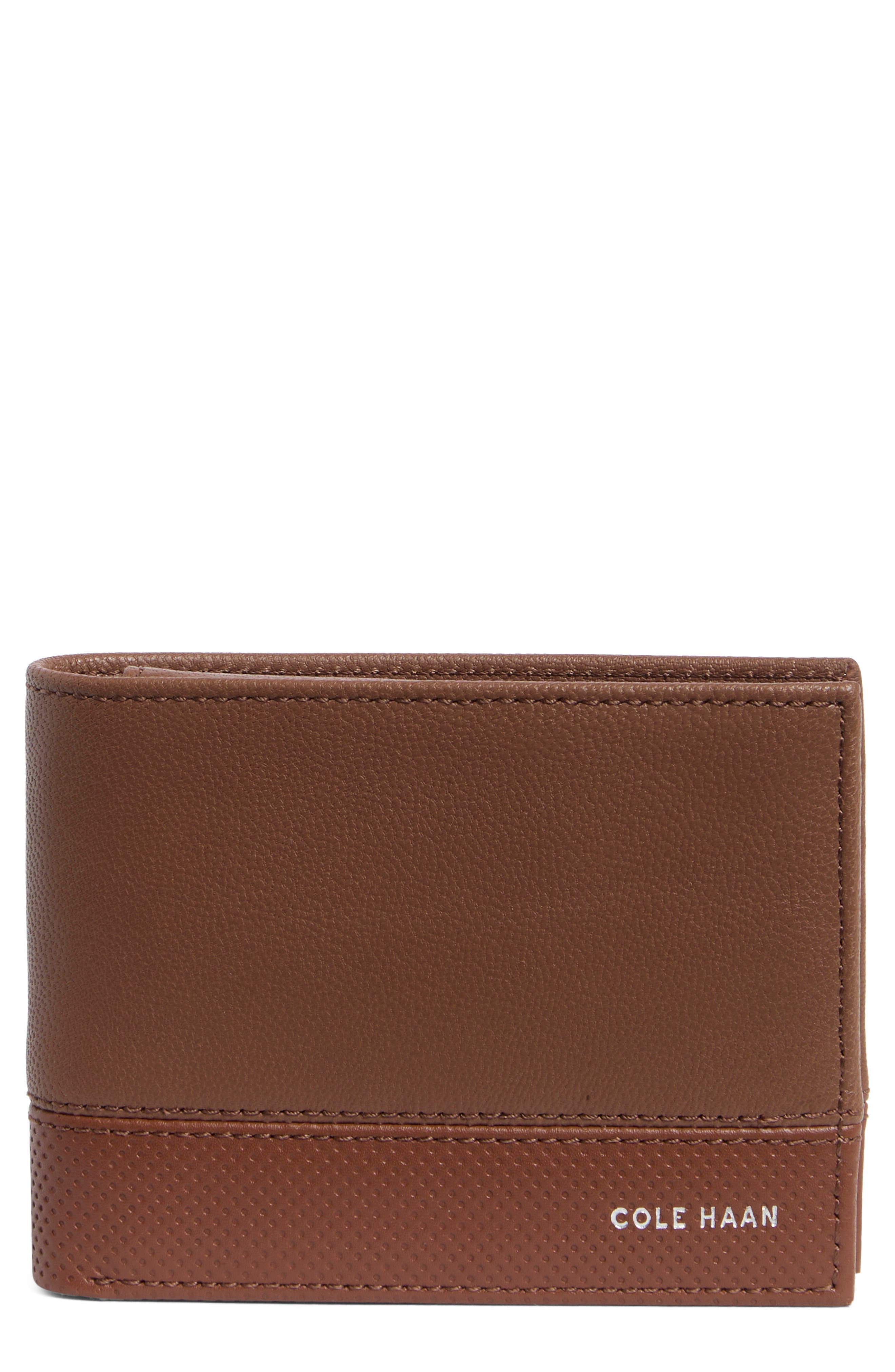 Cole Haan Bleecker Leather Bifold Wallet In Brown