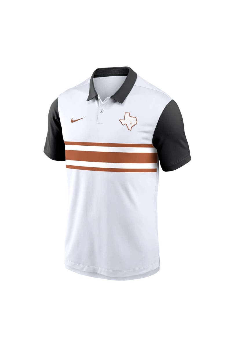 Nike Men's Nike White/Black Texas Longhorns Athletic Prep Alt Logo Vapor Performance Polo, Alternate, color, White