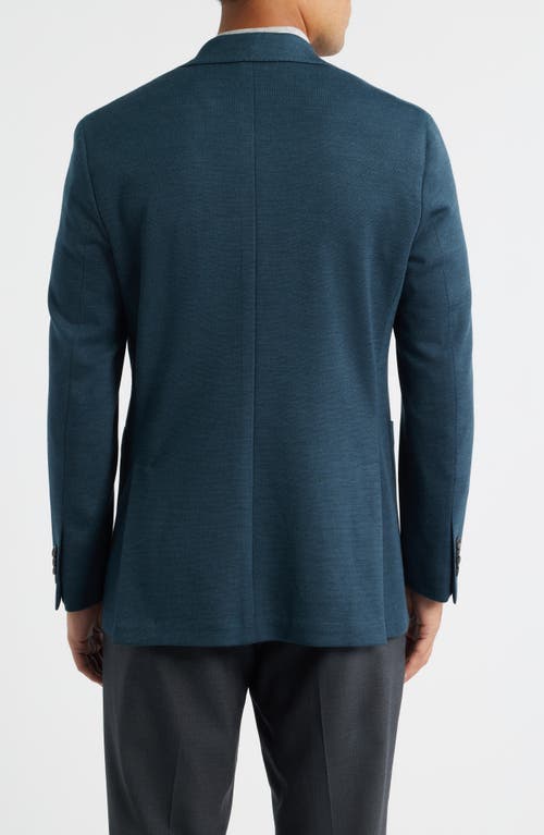 Jack Victor Hartford Teal Mélange Knit Wool Sport Coat In Blue