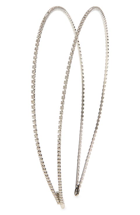Vera Double Row Crystal Embellished Headband