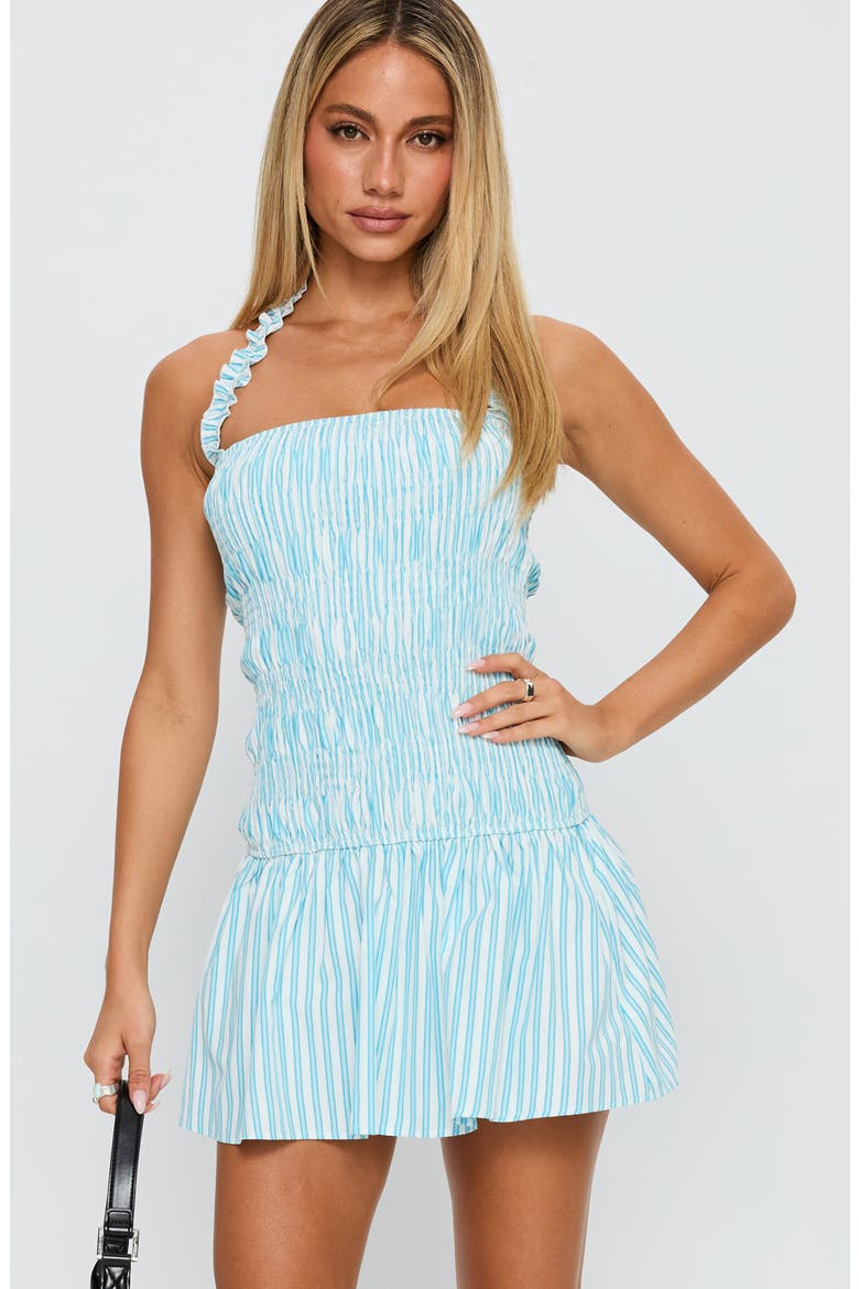 Honeybun Halter Minidress, Alternate, color, BLUE MULTI