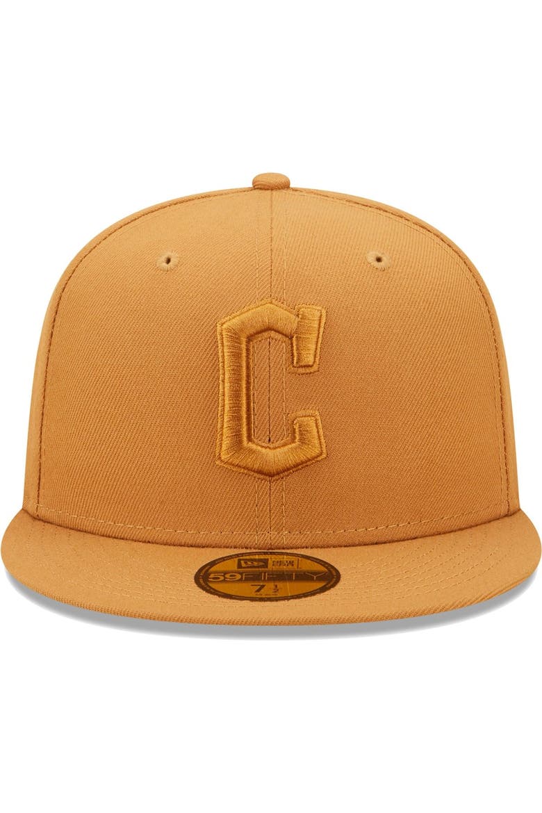 Men's New Era Brown Cleveland Guardians Color Pack 59FIFTY Fitted Hat, Alternate, color, Brown