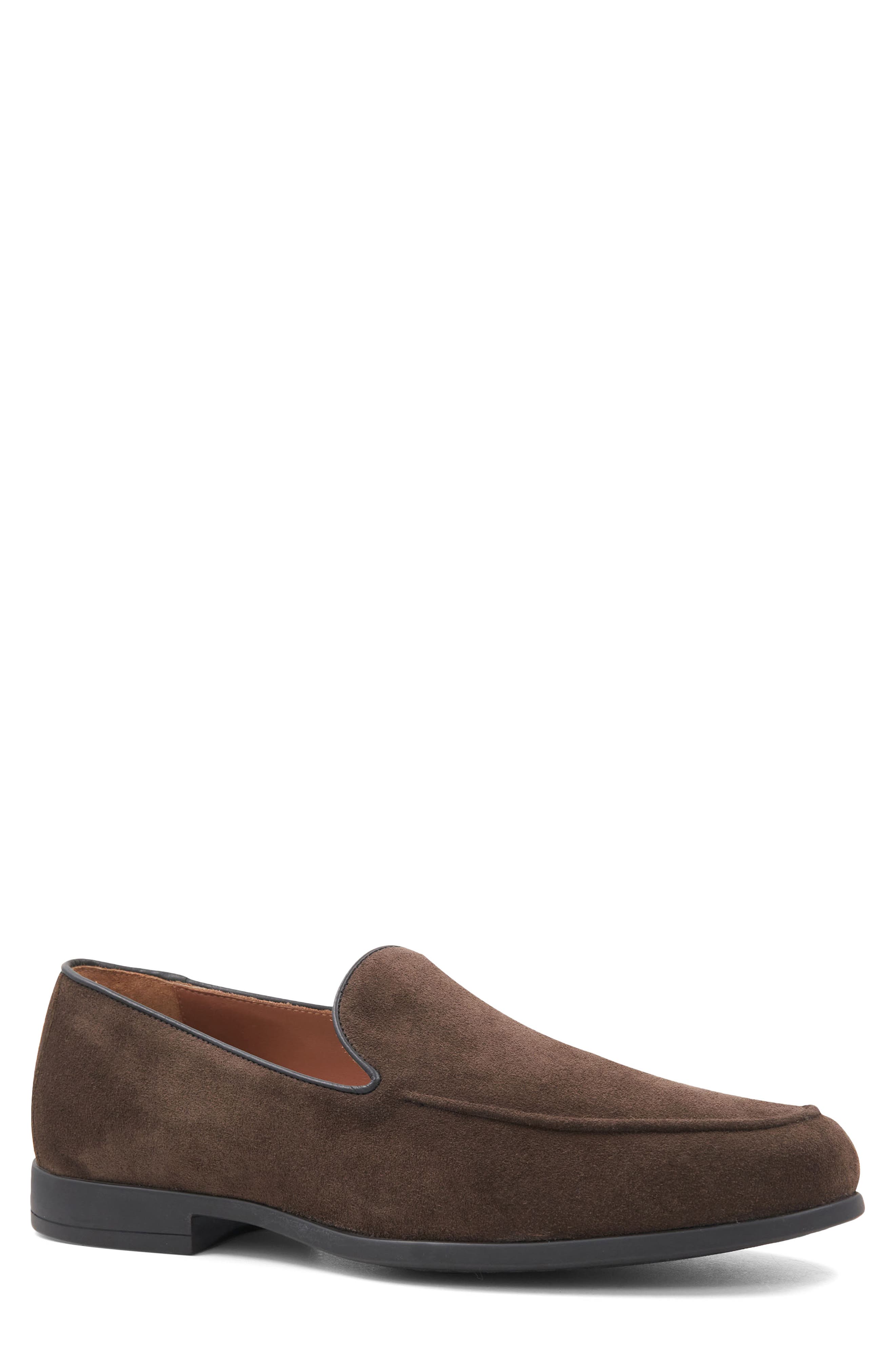 Bruno Magli Sonny Loafer, Main, color, Dark Brown Suede
