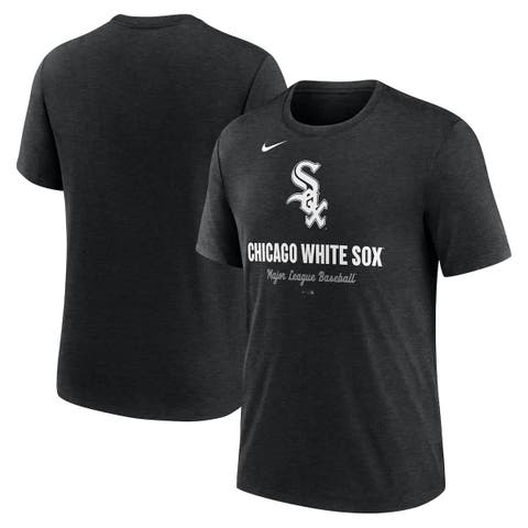 Men's Nike Heather Black Chicago White Sox Logo Tri-Blend T-Shirt
