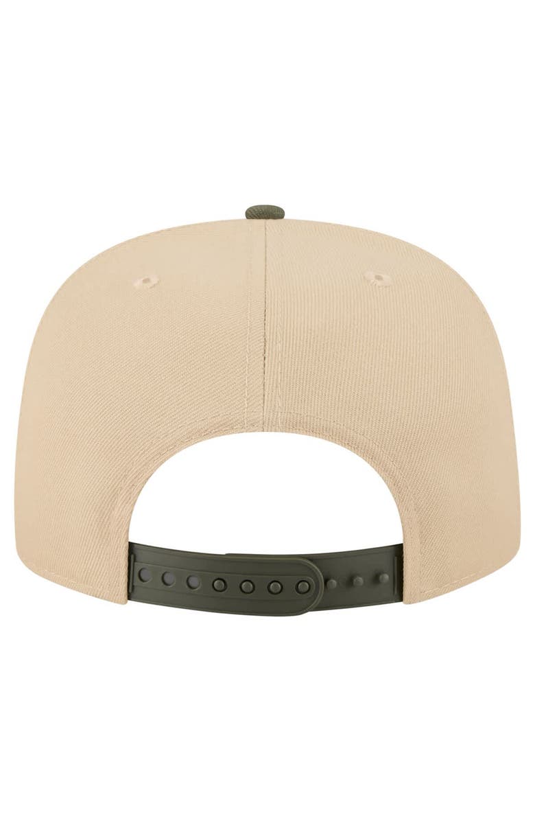 New Era Men's New Era Light Beige/Olive Detroit Lions Color Pack A-Frame 9FIFTY Snapback Hat, Alternate, color, 