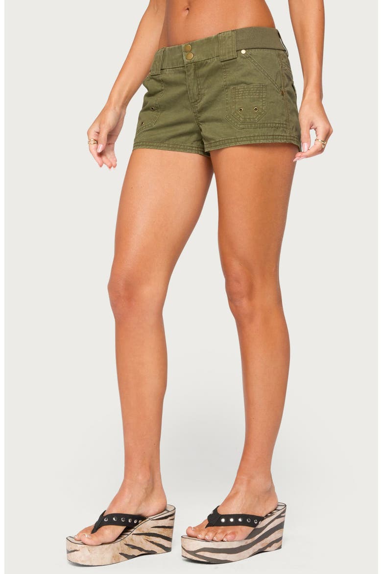 Hadie Cotton Cargo Shorts, Alternate, color, OLIVE-WASHED