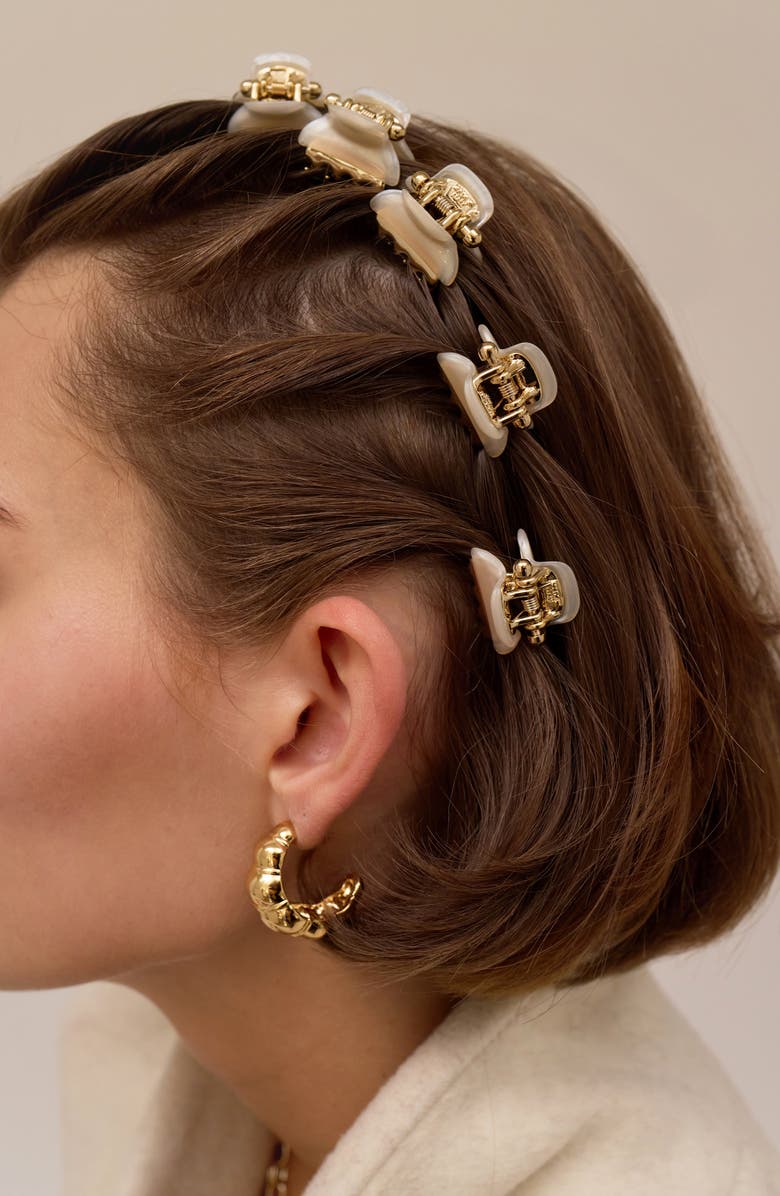 LELET NY Mini Colette Set of 3 Claw Clips, Alternate, color, Pearlescent