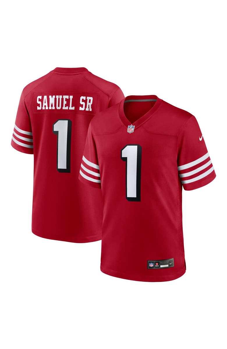 Nike Men's Nike Deebo Samuel Sr Scarlet San Francisco 49ers Alternate Game Jersey, Main, color,