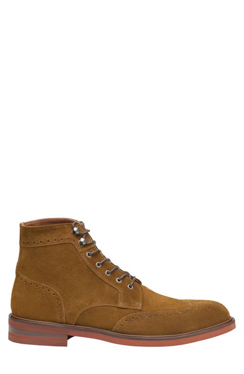 Johnston & Murphy Hartley Wingtip Boot In Snuff Italian Suede