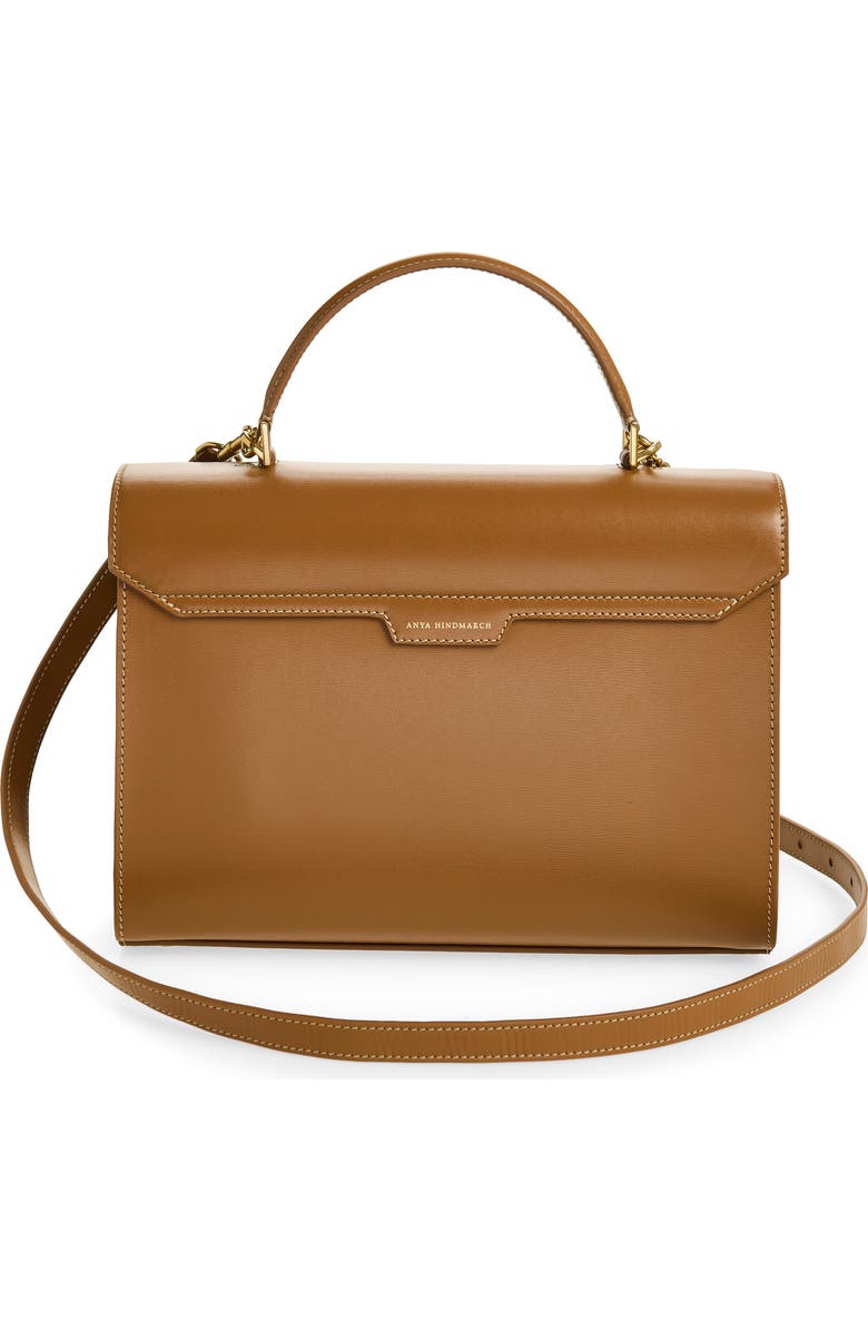 Anya Hindmarch Mortimer Leather Top Handle Bag, Alternate, color, Pecan