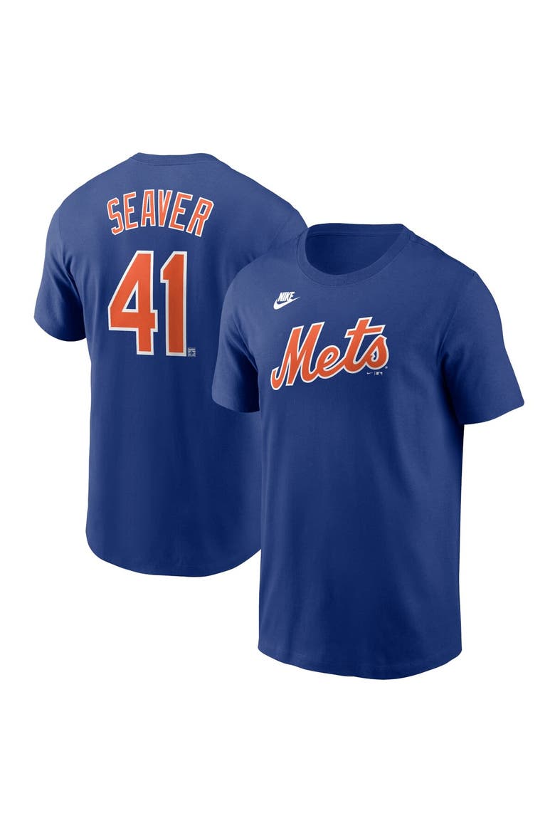 Men's Nike Tom Seaver Royal New York Mets Cooperstown Collection Fuse Name & Number T-Shirt, Alternate, color, Royal