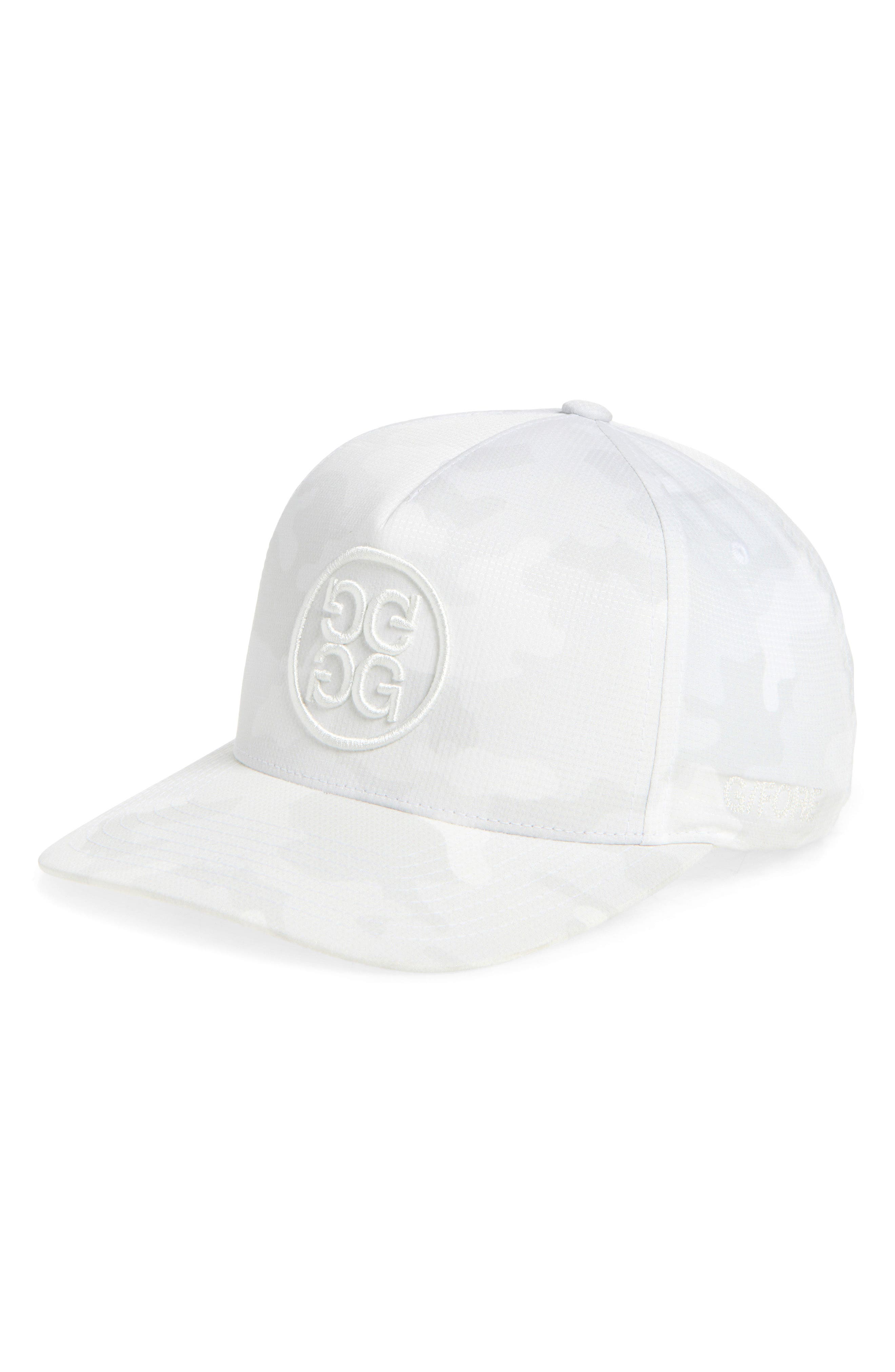 G/fore Circle G Performance Twill Baseball Cap In Snow/ Camo