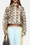LIONESS Angel Faux Snakeskin Jacket