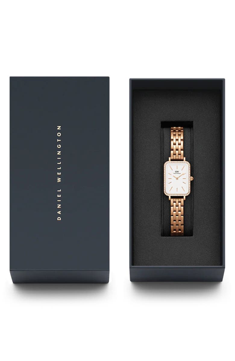 Daniel Wellington Quadro Bracelet Watch, 20mm x 26mm, Alternate, color, Rose Gold