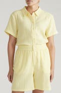 Universal Standard Toni High Low Button Down Cotton Gauze Top