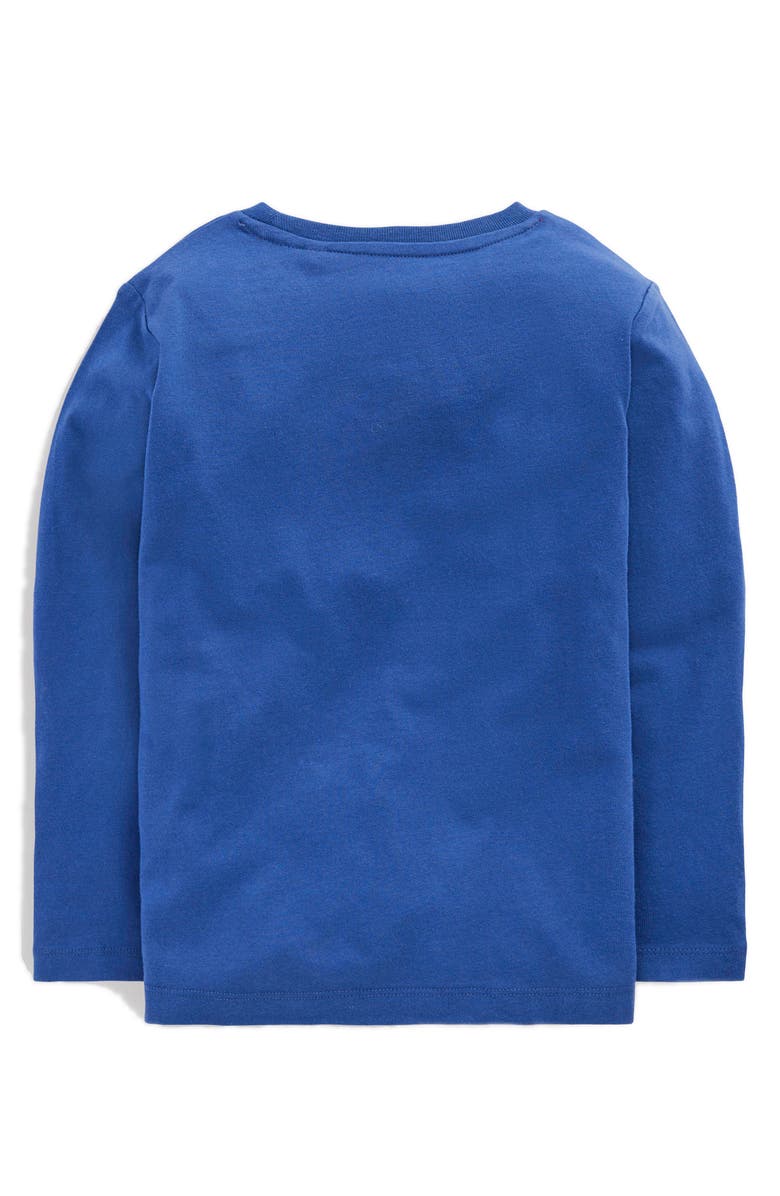 Mini Boden Kids' Holiday Glow in the Dark Superstitch Cotton Graphic T-Shirt, Alternate, color, Festive Jeep Xmas Tree