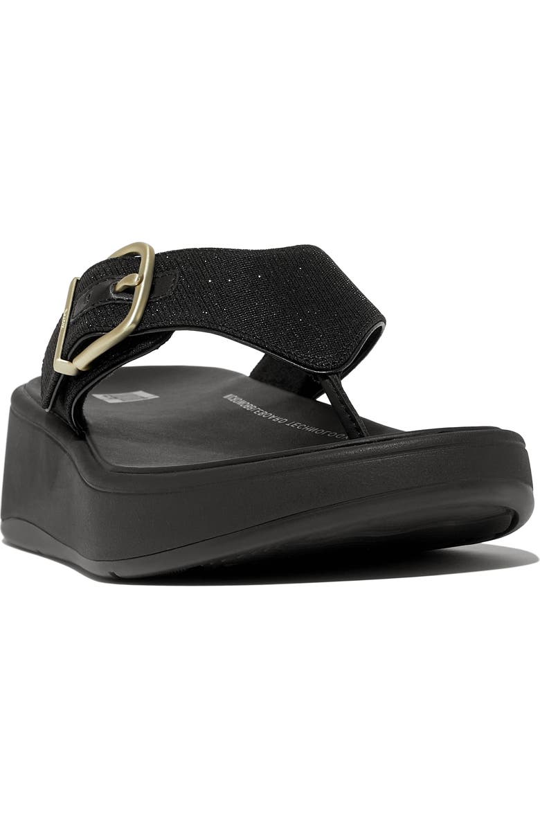 FitFlop F-Mode Buckle Shimmerlux Platform Wedge Flip Flop, Main, color,