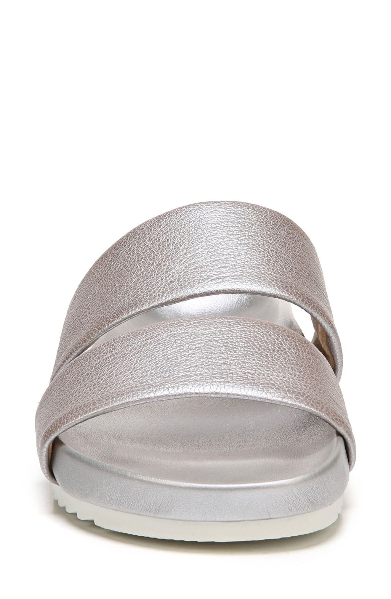 Amabella Slide Sandal, Alternate, color, SILVER LEATHER