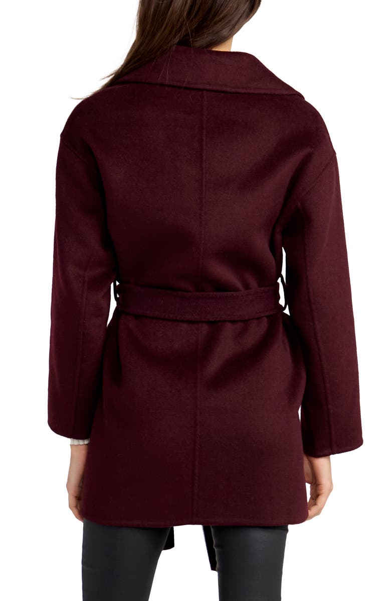 Belle & Bloom Eternal Flame Tie Waist Wool Blend Coat, Alternate, color, 