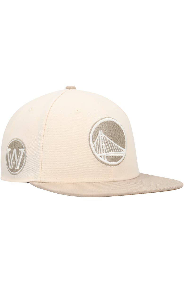 '47 Men's '47 Cream/Tan Golden State Warriors Sierra Sure Shot Captain Snapback Hat, Main, color, 
