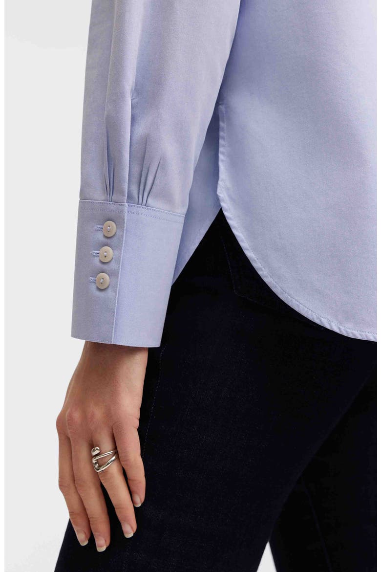 Kris Tux Bib Cotton Button-Up Shirt, Alternate, color, BLUE WAVE