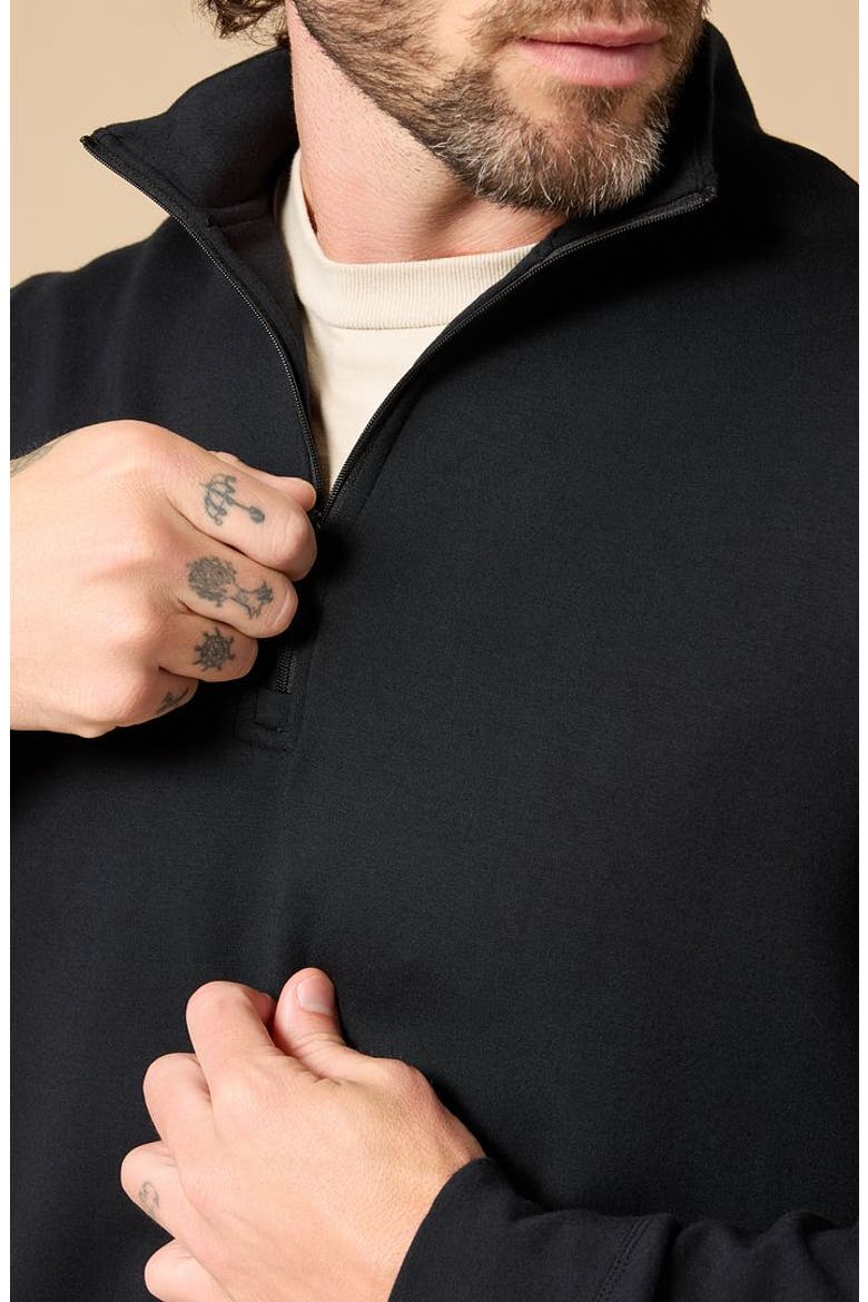 Men's DreamTech Athleisure Quarter Zip, Alternate, color, Black