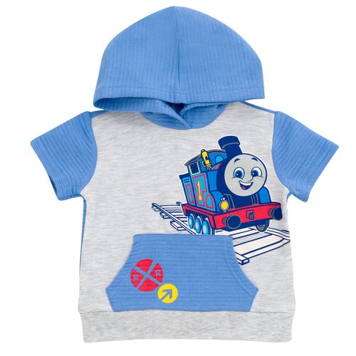 Thomas & Friends Short Sleeve Hoodie & Shorts Set In Blue
