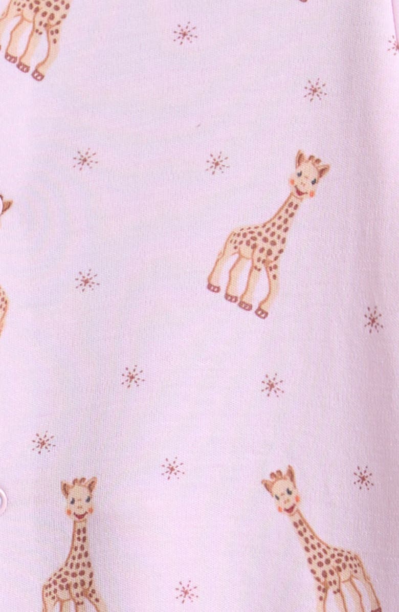 Kissy Kissy Sophie La Giraffe Pima Cotton Romper, Alternate, color, Pink