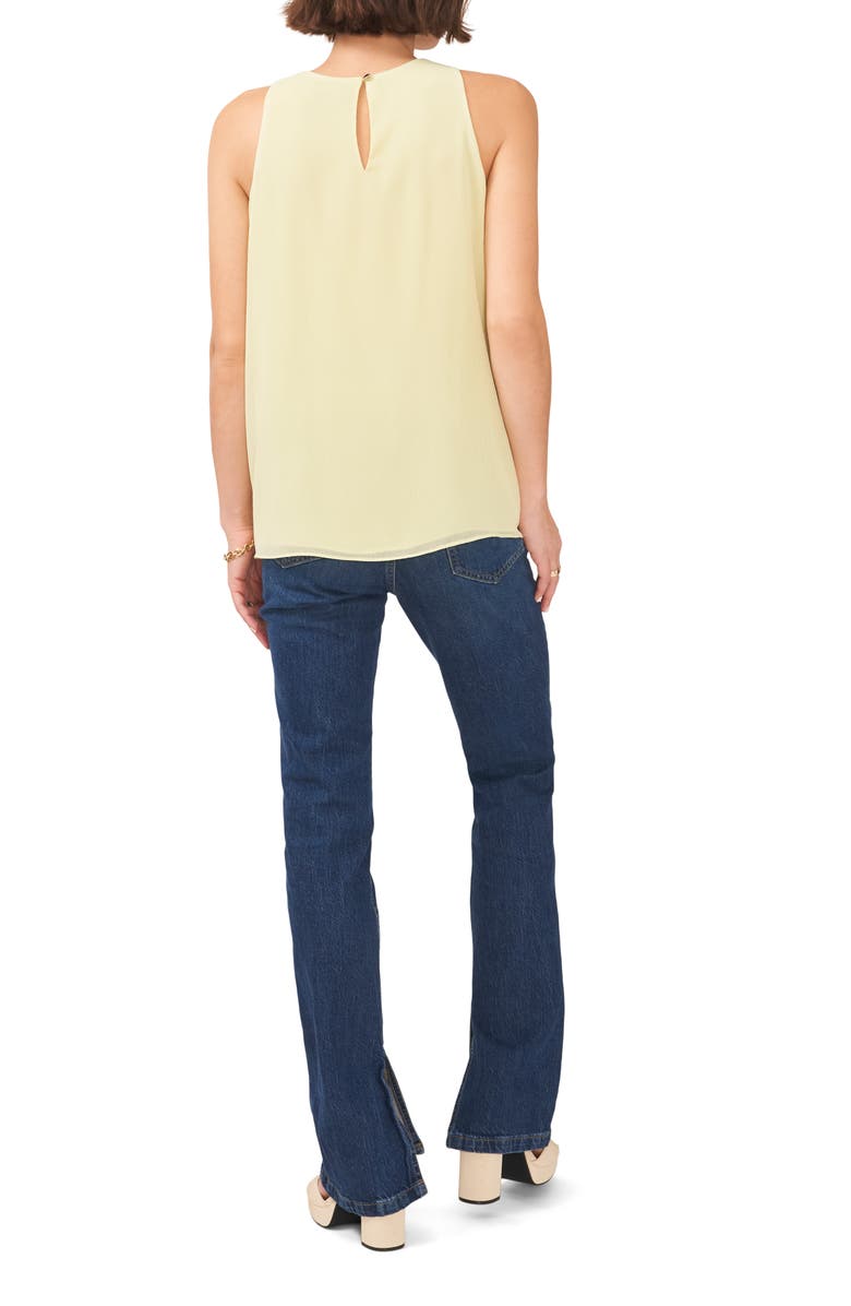 Vince Camuto Shirred Neck Sleeveless Chiffon Blouse, Alternate, color, 