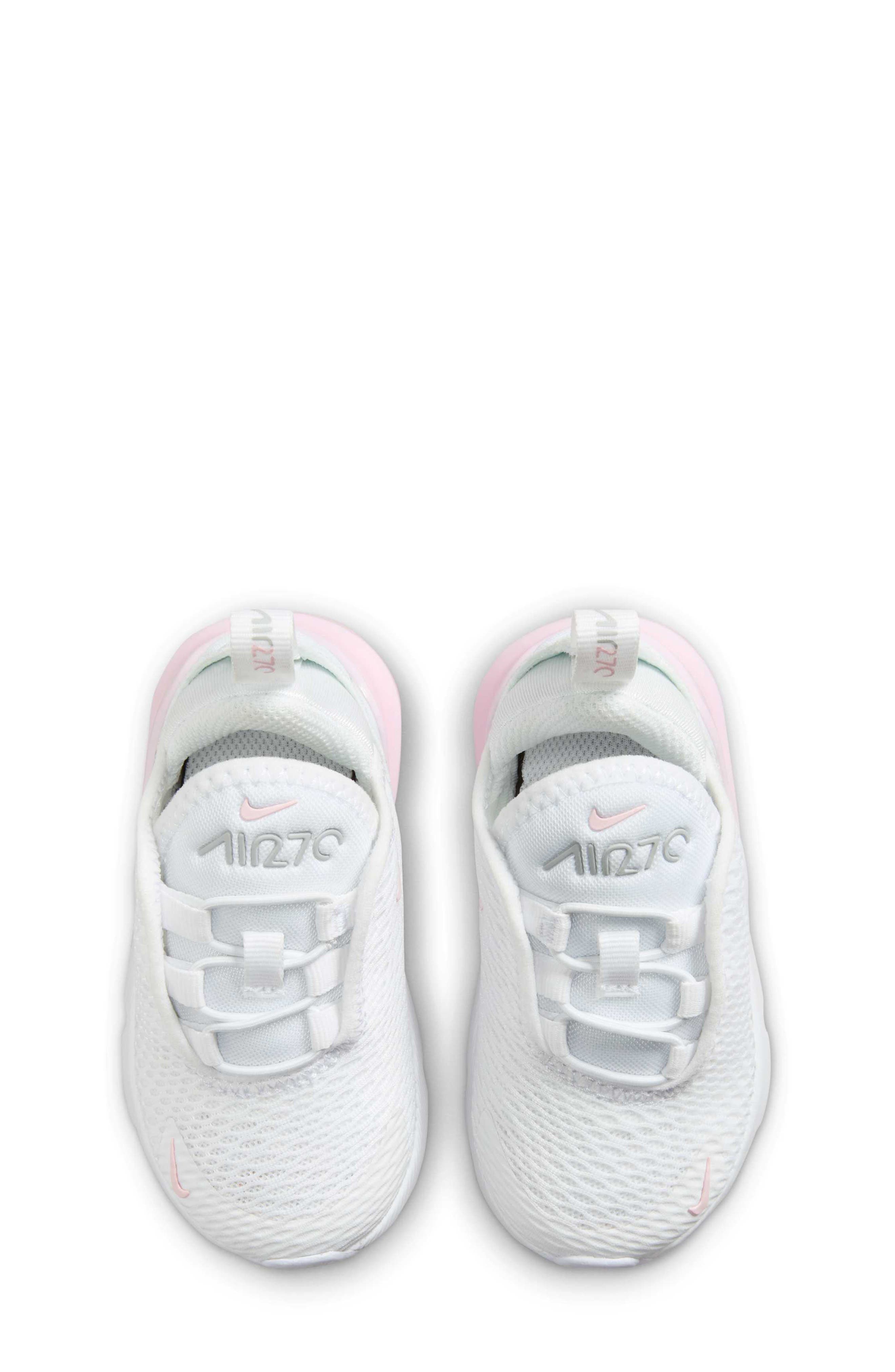 Nike Kids' Air Max 270 Sneaker, Alternate, color, 122 White/Light Smoke Grey