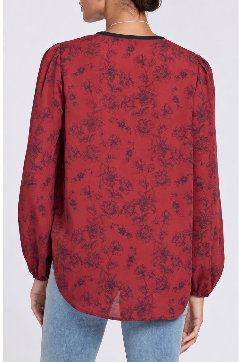 Elsie Tie Neck Georgette Top, Alternate, color, FLORA BOTANICA
