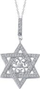 Lafonn Star of David Simulated Diamond Pendant Necklace