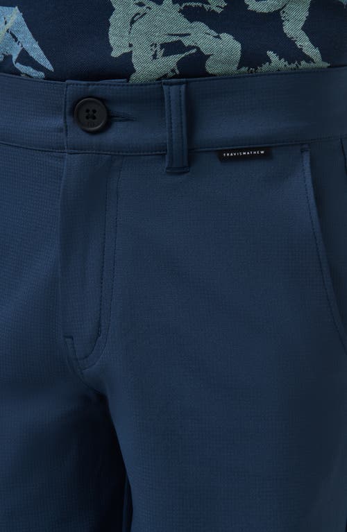 Travismathew Kids' Wanderlust Flat Front Stretch Shorts In Blue