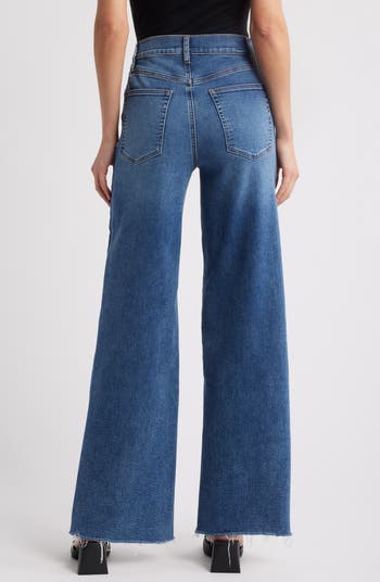 Le Slim Raw Hem Palazzo Jeans