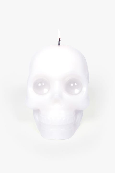 Skull Candle with Crystal Eyeballs