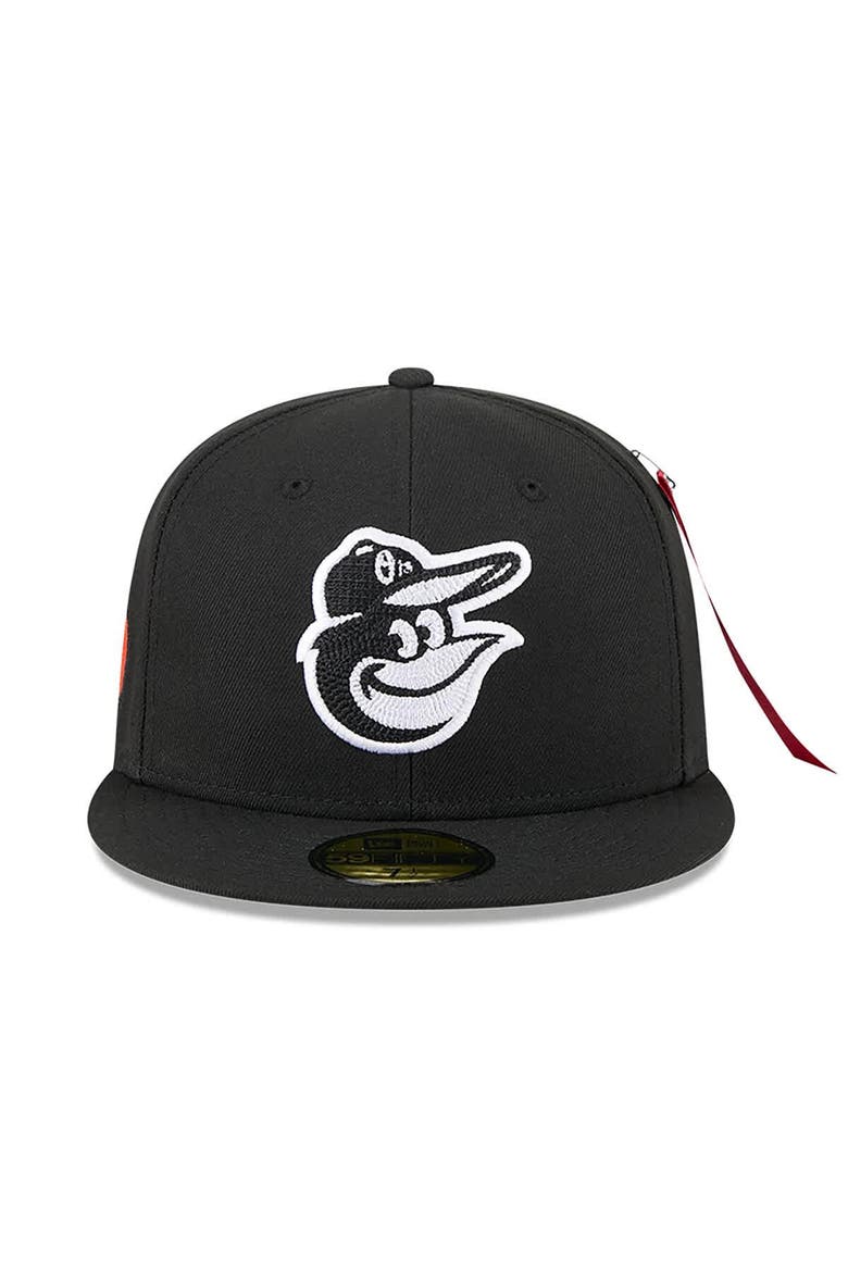 Men's New Era x Alpha Industries  Black Baltimore Orioles 59FIFTY Fitted Hat, Alternate, color, Black