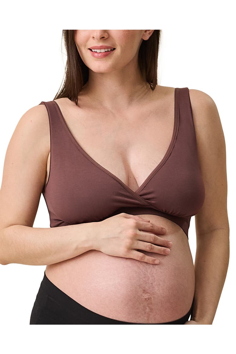 Every Stage Crossover Bra, Main, color, Cocoa