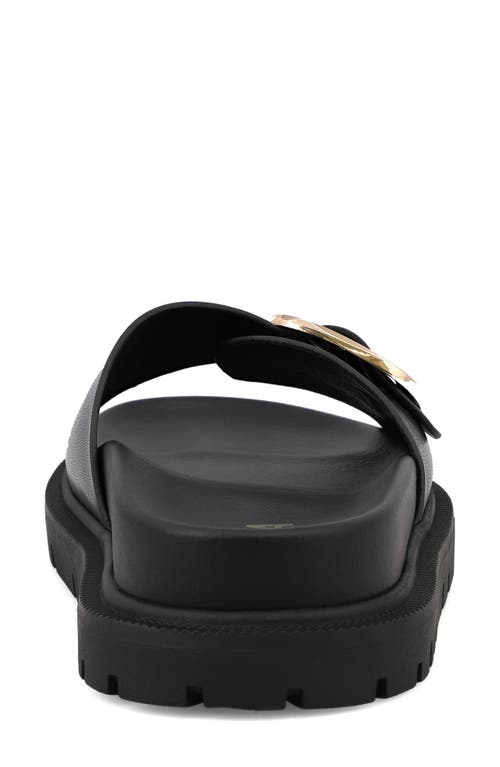 Mia Gya Platform Slide Sandal In Black